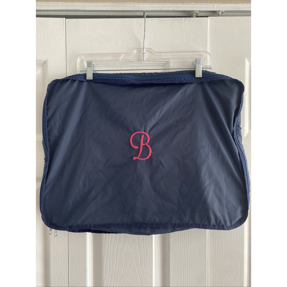 Mark & Graham Navy Travel Bag Monogram B